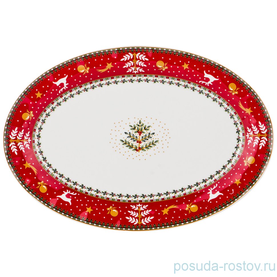 Блюдо 30,5 см овальное "Christmas Collection /Красная" / 192104