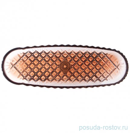 Блюдо 39 x 14 см н/н овальное &quot;Sencam /Brown&quot; / 313679