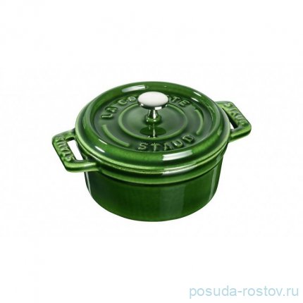 Кокот 10 см с крышкой зеленый базилик 250 мл &quot;STAUB&quot; / 283798