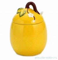 Банка для сыпучих продуктов 10,8 х 10,8 х 13 см с ложкой &quot;Rich harvest /Лимон&quot; / 345859