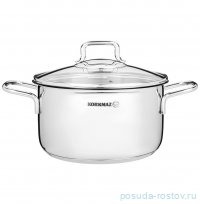 Кастрюля 20 х 11 см со стеклянной крышкой 3,5 л &quot;Perla&quot; / 328562