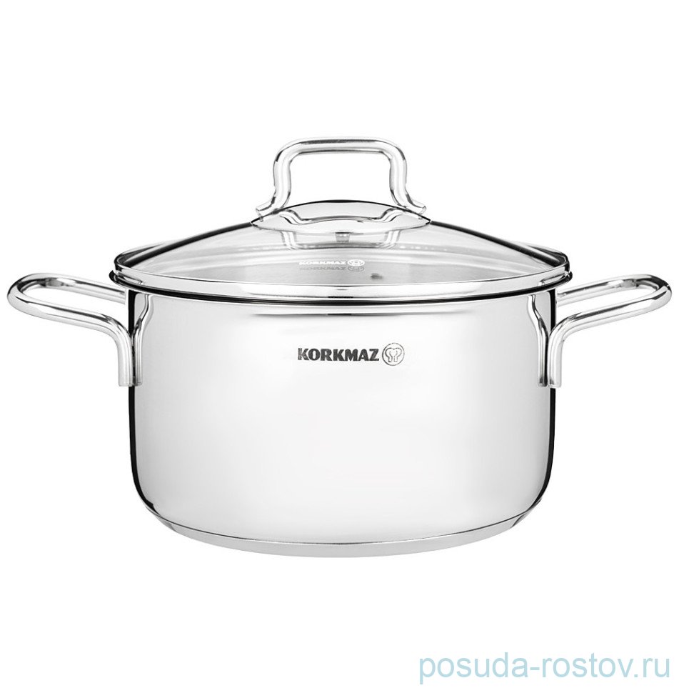 Кастрюля 20 х 11 см со стеклянной крышкой 3,5 л "Perla" / 328562