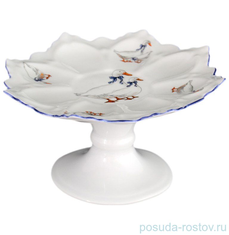 Конфетница 16 см н/н "Корона /Гуси" / 075322