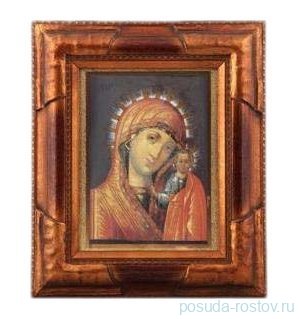 Икона на фарфоре 250 х 185 мм в деревянной раме 8 &quot;Казанская&quot; / 158559