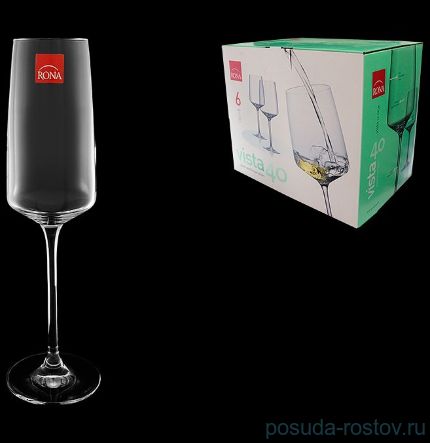 Бокалы для шампанского 250 мл 6 шт &quot;Vista /Без декора&quot; / 084484