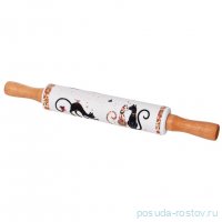 Скалка 43 х 5,4 см &quot;Парижские коты&quot; / 337307