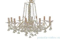 Люстра 10 рожковая хрусталь /платина &quot;Биджов&quot; / 000053