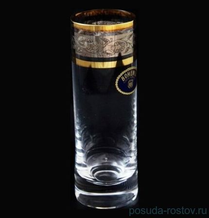 Стаканы для воды 350 мл 6 шт &quot;Барлайн /Цветочный узор на платине&quot; / 085154
