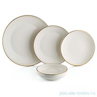 Набор тарелок 24 предмета на 6 персон &quot;PORCELAIN SETS /Gold&quot; / 284160