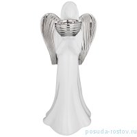 Подсвечник 17 х 15,5 х 35,5 см &quot;Ангел /Серебряная коллекция&quot; / 193076