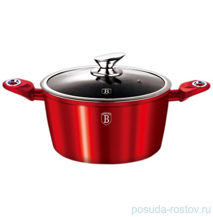 Кастрюля 20 см с крышкой 2,5 л &quot;Burgundy Metallic Line&quot; / 106900