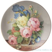 Тарелка декоративная 20,5 см &quot;Розы и ирис&quot; / 275258