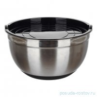Миска 30 см с крышкой 8 л чёрная &quot;Lavanda&quot; / 368067