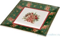 Блюдо 22 х 22 см квадратное зелёное &quot;christmas collection /подарок&quot; / 192364