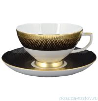 Набор чайных пар 250 мл 6 шт &quot;Констанц /Rio black gold&quot; / 098778