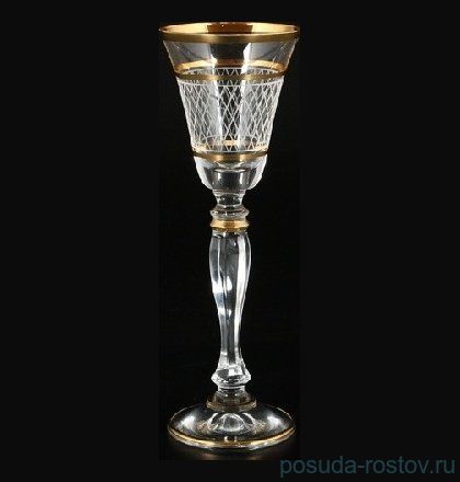 Рюмки 50 мл 6 шт &quot;Виктория /С золотом /Каро&quot; / 086660