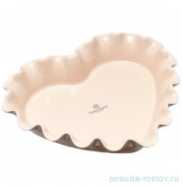 Форма для выпечки пирога 32,5 x 28 x 6 см розовая 2 л Сердце &quot;Emile Henry&quot; / 262359