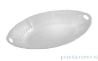Блюдо 17 см овальное с ручками &quot;Соната /Без декора&quot; / 158012