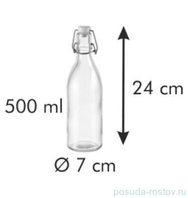 Бутылка с зажимом 500 мл &quot;DELLA CASA /Без декора&quot; / 145352