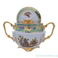 Сахарница 400 мл &quot;Мария-Тереза /Охота зеленая&quot; R-L / 277300