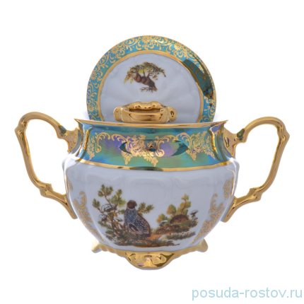 Сахарница 400 мл &quot;Мария-Тереза /Охота зеленая&quot; R-L / 277300