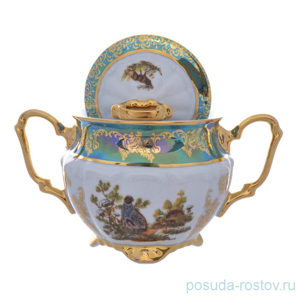 Сахарница 400 мл "Мария-Тереза /Охота зеленая" R-L / 277300