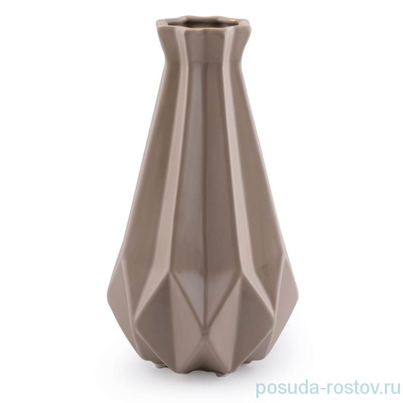 Ваза для цветов 30 см серая "Bohca Grey" / 269496