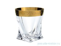 Стаканы для виски 340 мл 6 шт &quot;Квадро /Золотой цветочный кант&quot; V-D / 140055