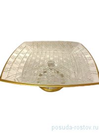 Блюдо квадратное н/н глубокое &quot;Dior /Отводка золото&quot; / 270586