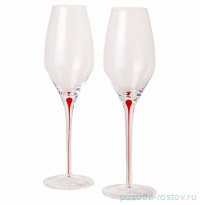 Бокалы для шампанского 300 мл 2 шт &quot;Accent red&quot; / 343562