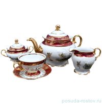 Чайный сервиз на 6 персон 15 предметов &quot;Фредерика /Охота красная&quot; / 053379