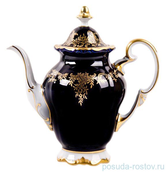 Кофейник 1,75 л "Ювел /Синий с золотым узором" / 016076