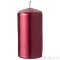 Свеча столбик 5 х 10 см /бордо металлик / 283006