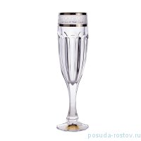 Бокалы для шампанского 150 мл 6 шт &quot;Сафари /Цветочный кант /платина&quot; / 159555