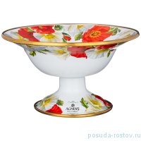 Ваза для фруктов 20 х 20 х 12 см н/н &quot;Agness /Маки&quot; / 256788