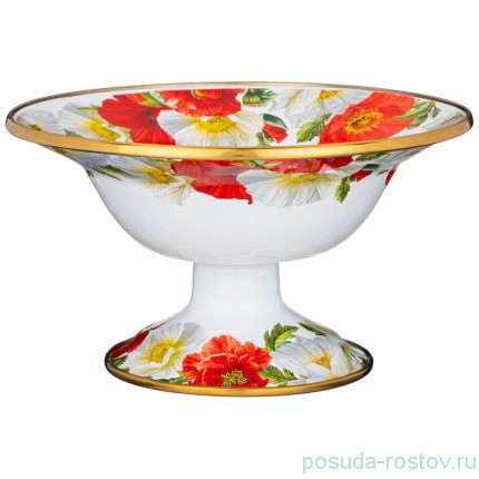 Ваза для фруктов 20 х 20 х 12 см н/н &quot;Agness /Маки&quot; / 256788