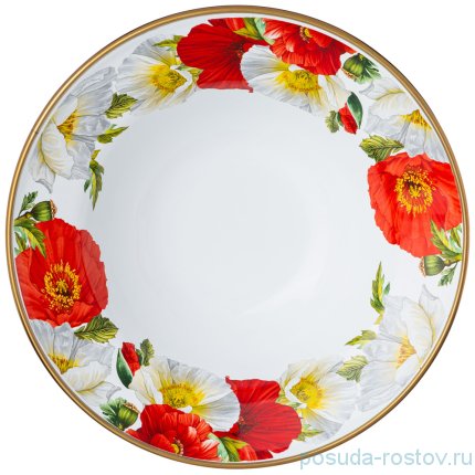 Ваза для фруктов 20 х 20 х 12 см н/н &quot;Agness /Маки&quot; / 256788