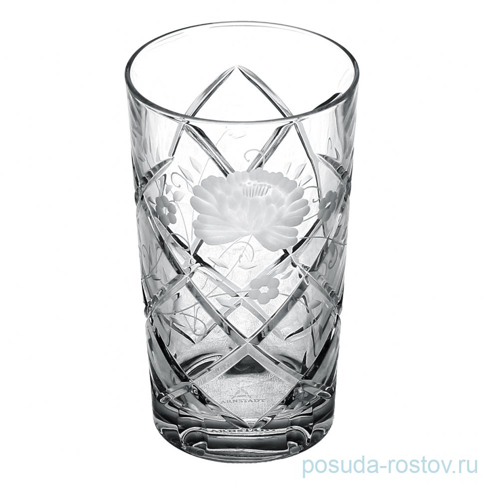 Стаканы для воды 370 мл 6 шт "Роза /Без декора" / 349589