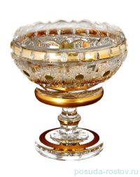 Конфетница 15 см н/н &quot;Max Crystal /Золотые окошки /шарики&quot; / 105417
