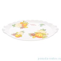 Блюдо 48 х 32 см овальное &quot;Artigianato ceramico /Апельсин и роза&quot; / 228364