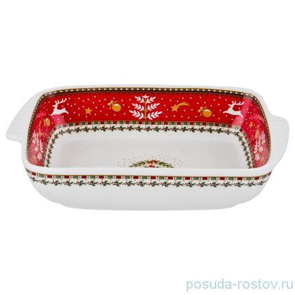 Блюдо 21 х 12,5 х 5 спрямоугольное &quot;christmas collection /красная&quot; / 192106