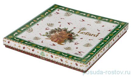 Блюдо 22 х 22 см квадратное красное &quot;Christmas Collection /Подарок&quot; / 192365