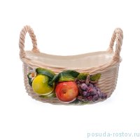 Корзина 36 см овальная с 2 ручками &quot;Фрукты&quot; / 246724