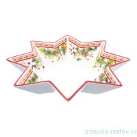 Салатник 26 см Звезда &quot;Christmas world /Green&quot; / 230100