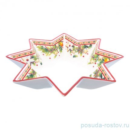 Салатник 26 см Звезда &quot;Christmas world /Green&quot; / 230100