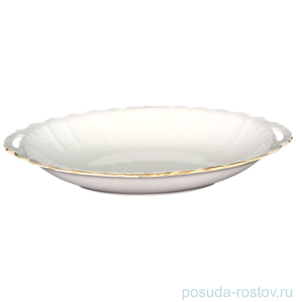 Блюдо 32 см овальное (глубокое) для хлеба "Корона /Отводка золото" / 088780