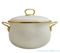 Кастрюля 20 см с крышкой &quot;Пачи /Элит класс&quot; кремовая / 200837
