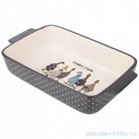 Блюдо для запекания 33,5 х 19,5 х 7,5 см прямоугольное с ручками 2,8 л &quot;Family farm&quot; / 331819