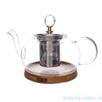 Заварочный чайник 1 л с металлической колбой на подставке  / 273211