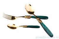 Столовые приборы 18 предметов &quot;Ischia Antique Gold /Dark Green Gold / 114529